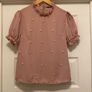 NWOT SHEIN Blush Blouse